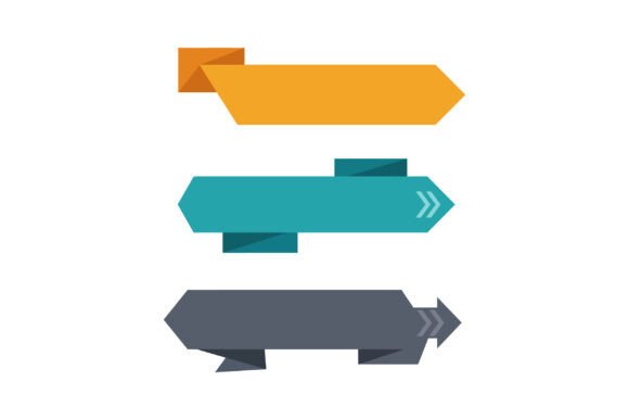 Colorful Arrow Banners in Orange Teal an: A Strategic Tool for Visual Communication