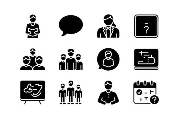 Corporate Teamwork Collaboration Icons: A Professional Visual Resource for Modern Business