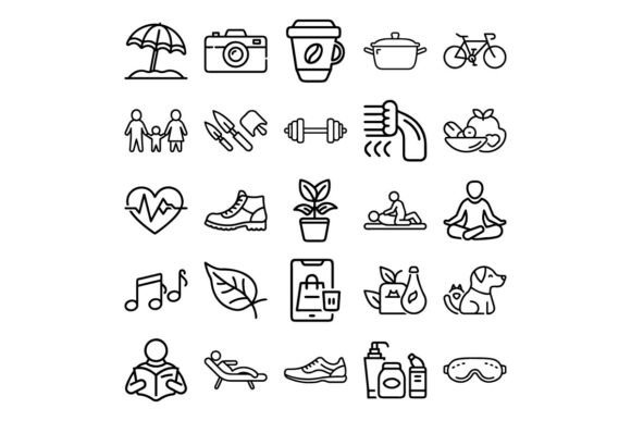 Lifestyle Outline Vector Icon Set Heal: A Comprehensive Guide