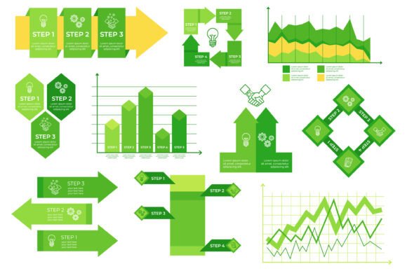 Step Trends Infographic Set